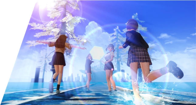 《BLUE REFLECTION: 帝》那明亮、鲜艳且非常干净清爽的美术风格就给我留下了深刻的记忆。